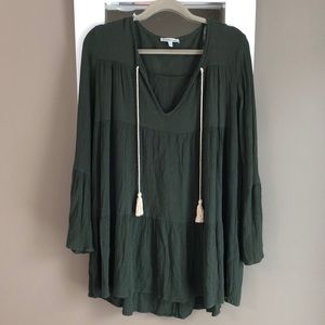 Olive green tunic style top/dress